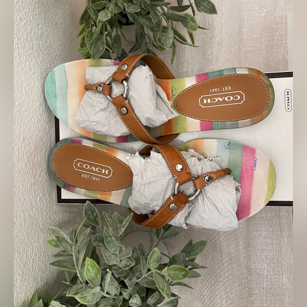 Coach Brand- Starla Tan Leather Shoes w/ Silver Hardware